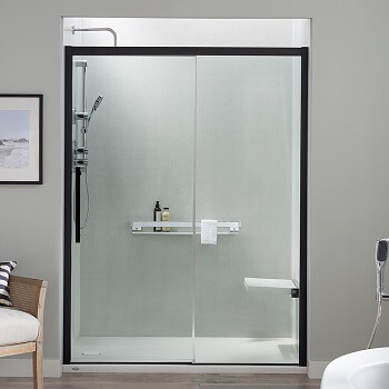A simple, modern walk-in shower
